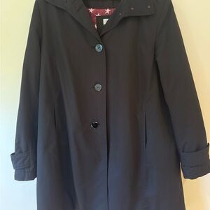 Saks Fifth Avenue Black Rain Coat